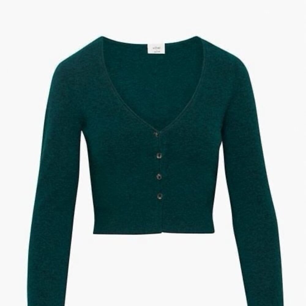 Aritzia Wilfred Santorini Cardigan  Color H. AVNTRNE GREEN